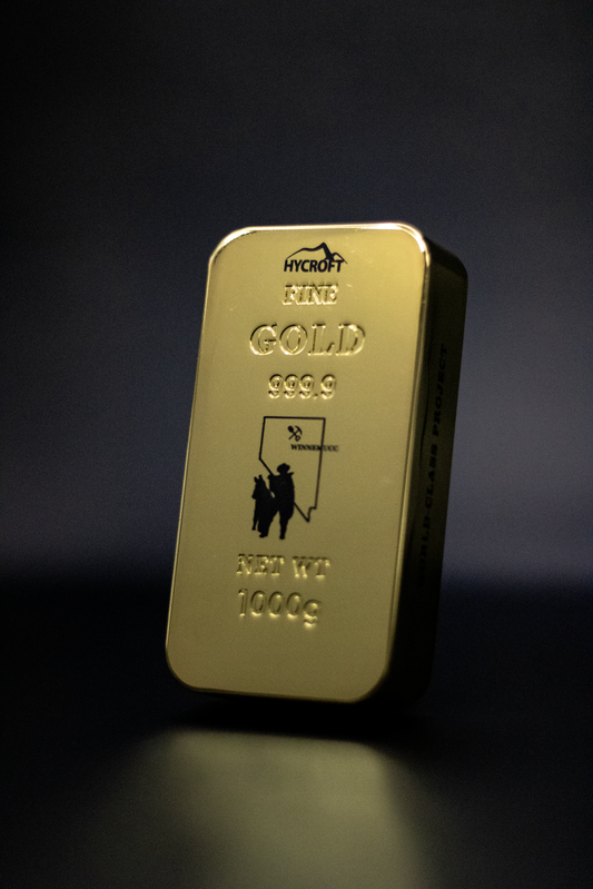 Hycroft Mining Gold Bar Paperweight